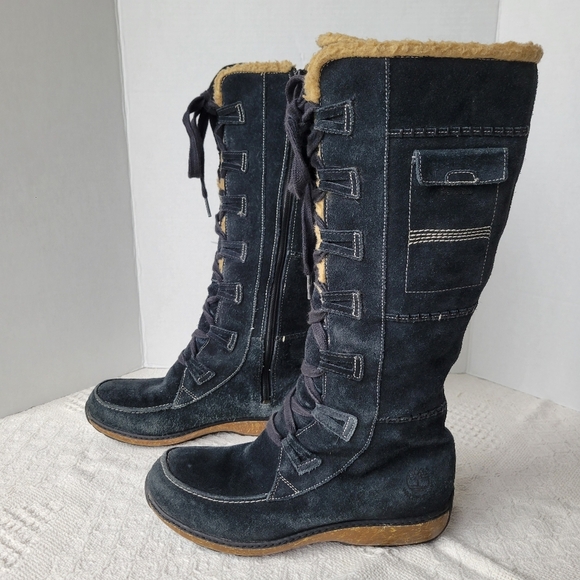 Timberland, Grandy EatherKeepers, Waterproof Suede Zip Up Sherpa Lined Boot - Picture 1 of 12